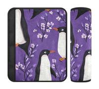 Art Penguin Purple 2 Pack Seatbelt Cushion Stop seat Belt Cutting into Neck for Van Protector para cinturón de carro