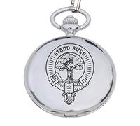 Art Pewter Hunter Clan Crest Pocket Watch