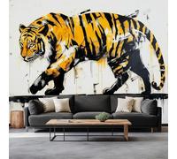 Art Photo Mural Bengal Tiger 300 x 280 cm Child Non-Woven Premium Art Print Wall Mural Decoration Poster Picture Design Modern Living Room Bedroom Street Graffiti Wallpaper