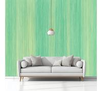 Art Photo Wallpaper Bamboo Wood Grain Background 250 x 175 cm 3D Wall Mural, Green Non-Woven Living Room Bedroom Poster, Modern Sofa TV Background Kids Room Wallpaper Decor