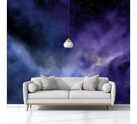 Art Photo Wallpaper Digital Art Nebula Background 250 x 175 cm 3D Wall Mural, Indigo Non-Woven Living Room Bedroom Poster, Modern Sofa TV Background Kids Room Wallpaper Decor
