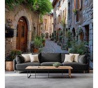 Art Photo Wallpaper Photography Old French Quarter 400 x 280 cm 3D Wall Mural, Grey Non-Woven Living Room Bedroom Poster Modern Sofa TV Background Kids Room Wallpaper Decor