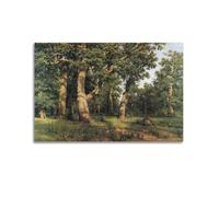 Art Picture Landscape Trees Oak Grove by Ivan Shishkin Painter Poster Work Painting On Canvas Wall Art Scroll Picture Print Living Room Walls Decor Homes 16x24inch(40x60cm)