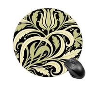 Art Plant Mouse Pad Round Laptop Mouse Mat Cute Computer Mousepad Keyboard Pad Non-Slip Desk Pads for Gaming Office Work Home