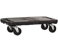 Art Plast Dolly Flat Trolley with Wheels 48x29xh12.5 cm Capacity 300 kg Multipurpose Black