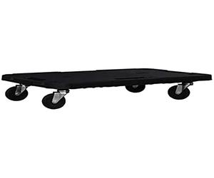 Art Plast Platform with Wheels, Polypropylene 580 x 380 x 40 mm, Assembled 580 x 380 x 120 mm, with Hitch System for Expanding The Platform, Black