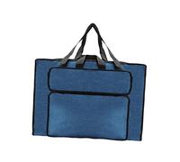 Art Portfolio Case Art Supplies with Outer Pockets and Handle for Traveling Blue Large