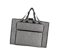 Art Portfolio Case Art Supplies with Outer Pockets and Handle for Traveling Gray Large