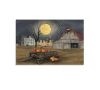 Art Poster Billy Jacobs Harvest Moon Primitive Farm Barn Pumpkin Full Moon Corn Impact Truck Canvas Poster Wall Art Picture Prints Hanging Photo Decor Home Posters Artworks 08x12inch(20x30cm)