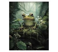Art Poster Decor Unframed Rabbit Rustic Raccoon Frog Poster Print Sheep Deer Bear Bunny Fox Forest Canvas Painting For Living Room Home Decoration(E,30x40cm)