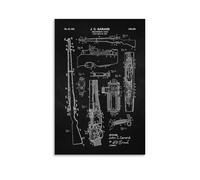 Art Poster of The M1 Garand Sniper Rifle during World War II Poster Vintage Art, Wall Canvas, Decoration Aesthetic, Living Room, Kids Room Dormitory, Cafe, Bathroom, Suitable for Bedroom, Gym, Cool Cl