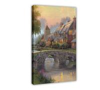 Art Poster Thomas Kinkade Poster Canvas Poster Frame-style 08x12inch(20x30cm)