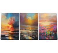 Art Posters - Canvas Prints Wall Art, 3 Pieces Landscape Scott Naismith Art Painting Poster and Prints Canvas Wall Pictures for Living Room Home Decor - 16x23inch No Frame