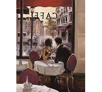 ART-PRINT-on-matte-paper-220gr- After Hours Heighton Brent - European vertical Image cafe Romantic Fine art Print 46_X_35_in