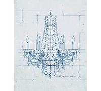 ART-PRINT-on-matte-paper-220gr- Chandelier Draft IV Harper Ethan - Architecture vertical Image Decorative Chandeliers Chandelier Architecture Pla Fine art Print 26_X_20_in