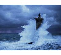 ART-PRINT-on-matte-paper-220gr- Phare du Four Bretagne Guichard Jean - Landscape horizontal Image Phare du Four Bretagne Fine art Print 24_X_32_in