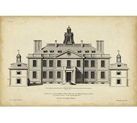 ART-PRINT-on-matte-paper-220gr- Vintage Facade III H. Hulsbergh - Architecture horizontal Image Building Architecture Fa’_ade Fine art Print 20_X_31_in