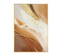 Art Prints 1 Pieces Brown and White Abstract Posters and Picture Wall Art Modern Minimalist Canvas Wall Artwork Painting for Living Office Room Decor 90 x 70 cm (35 x 28 inch) No Frame