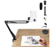 Art Projection Lamp, Portable Drawing Projector Drawing Sketching Tool, Waterproof Tracing Board Sketching, Tracing Board DIY Sketch Painting Table Desk Tools, Projection Plotter (UK Rule) (White)
