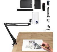 Art Projection Lamp, Portable Drawing Projector Drawing Sketching Tool, Waterproof Tracing Board Sketching, Tracing Board DIY Sketch Painting Table Desk Tools, Projection Plotter (UK Rule) (White 1)