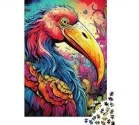 Art Psychedelic Flamingo Puzzles for Adults 1000 Pieces Puzzle for Adults And Teenager Family Game 1000pcs (75x50cm)