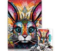 Art Rabbits 1000 Piece Jigsaw Puzzle for Adults And Teenagers,Decompressing Intellectual Educational Toy Great Gifts And Toys (38x26cm)