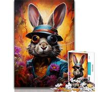 Art Rabbits 1000 Piece Jigsaw Puzzles for Teenagers Gifts,Help The Brain Exercise Addictive Toys to Cultivate Patience Great Gift (38x26cm)