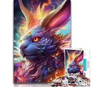 Art Rabbits Jigsaw Puzzles for Teenagers 1000 Pieces,Challenging Game And Family Play with Fully Interlocking Randomly Shaped Pieces (50x75cm)