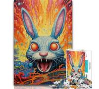 Art Rabbits JigsawPuzzle 1000 Pieces for Teenagers,Brain Teaser Game Wall Decoration Unique Birthday And Xmas Gifts (50x75cm)