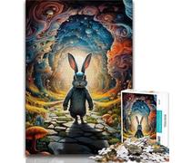 Art Rabbits JigsawPuzzle 1000 Pieces for Teenagers,Brain Teaser Game Wall Decoration Unique Birthday And Xmas Gifts (50x75cm)