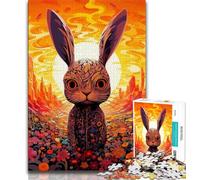 Art Rabbits JigsawPuzzle 1000 Pieces for Teenagers,Educational Games Home Decoration Deal As Gifts for The Whole Family (50x75cm)
