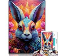 Art Rabbits Puzzles 1000 Pieces for Teenagers,Help The Brain Exercise Addictive Toys to Cultivate Patience Unique Challenge Game (50x75cm)