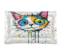 Art Ragdoll Cat Washable Dog Bed Mat Non-Slip Soft Comfortable Cat Kennel Crate Pad for Medium/Large Dogs 36" x 24"