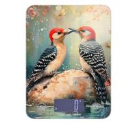Art Red Bellied Woodpecker waterproof scale for food weight 11lb/0.18oz, 5kg/5g small digital scale with 4 unit for Baking Espresso Baking (Batteries not Included)