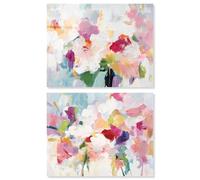 Art Remedy Blush Pink Bedroom Serenity Set Acrylic Floral Abstracts, Ready to Hang, 24 x 20