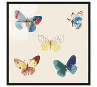 Art Remedy Five Flying Colors IV Framed Acrylic Print Boho Wall Decor, Black Frame, 12 x 12