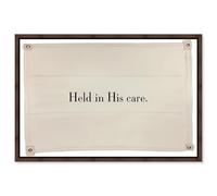 Art Remedy Held In His Care II Christian Religious Wall Art Framed Canvas, Walnut Frame, 30 x 20