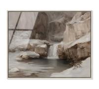 Art Remedy Hibernating River II Framed Acrylic Print Office Wall Decor, Silver Frame, 24 x 20