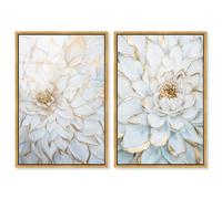 Art Remedy Lustre Within the Bloom Framed Acrylic Print Modern Floral Art Set, Gold Frame, 10 x 15