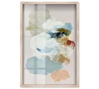 Art Remedy Terracotta Ridge II Shadowbox Print Coastal Abstract Art, Blonde Frame, 20 x 30