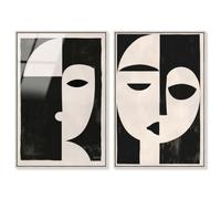 Art Remedy The Mask I & The Mask II Framed Acrylic Print Large Wall Art Decor Set, Silver Frame, 20 x 30