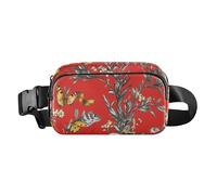 Art Rosemary Red Stylish Crossbody Bag Waist Packs for Women Sling Chest Bags with Adjustable Strap for Travel, Color01, One Size