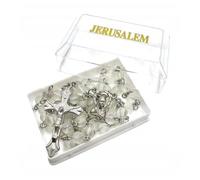 Art Sacrum Frosted Glass Rosary - Clear with Rosary Shimmer - Lady Connector in Case - 6mm - 2#P