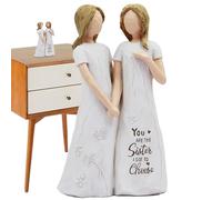 Art Sculpture 'Friendship' - Best Friend Art Statue Modern Decor Sentimental Collectible Figurine | For Interior Decor' Home Office, Complea