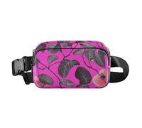 Art Seagrape Fruit Hot Pink Stylish Crossbody Bag Waist Packs for Women Men Waterproof Sling Chest Bags with Adjustable Strap for Travel Vacation Running, 19, One Size