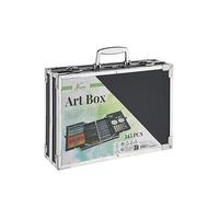 VAN NASSAU FINE ART 145-Piece Art Drawing Box, Metal Storage Case, Creativity Box for Children and Adults