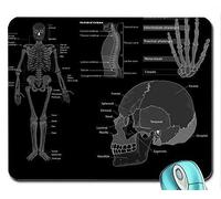 Art Skulls Science Medicine Anatomy Grayscale Bones Mouse pad Computer Mousepad