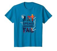 Art Speaks When Words Fail - Inspirational Arts Quote T-Shirt, Youth, Sapphire Blue, 3T