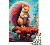 Art Squirrel Puzzle for Adults And Teenagers 1000 Pieces Wooden Puzzles for Adults Puzzles for Teenagers Age 12 Years Up 1000pcs (75x50cm)