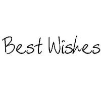 Art Stamps 7020B Scribbled Best Wishes Stamp, Black